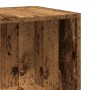 Eckregal in Altholz-Optik, 33x33x100 cm, aus Holzwerkstoff für Wohnzimmer.