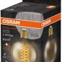 Osram E27 LED Leuchtmittel in Globeform, 7W, warmweiß, dimmbar. Verpackung.