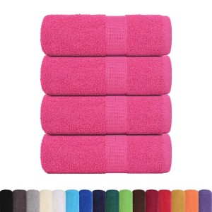 vidaXL Waschhandtücher 4 Stück FROGN Rosa 30x30 cm 100% Baumwolle 137041