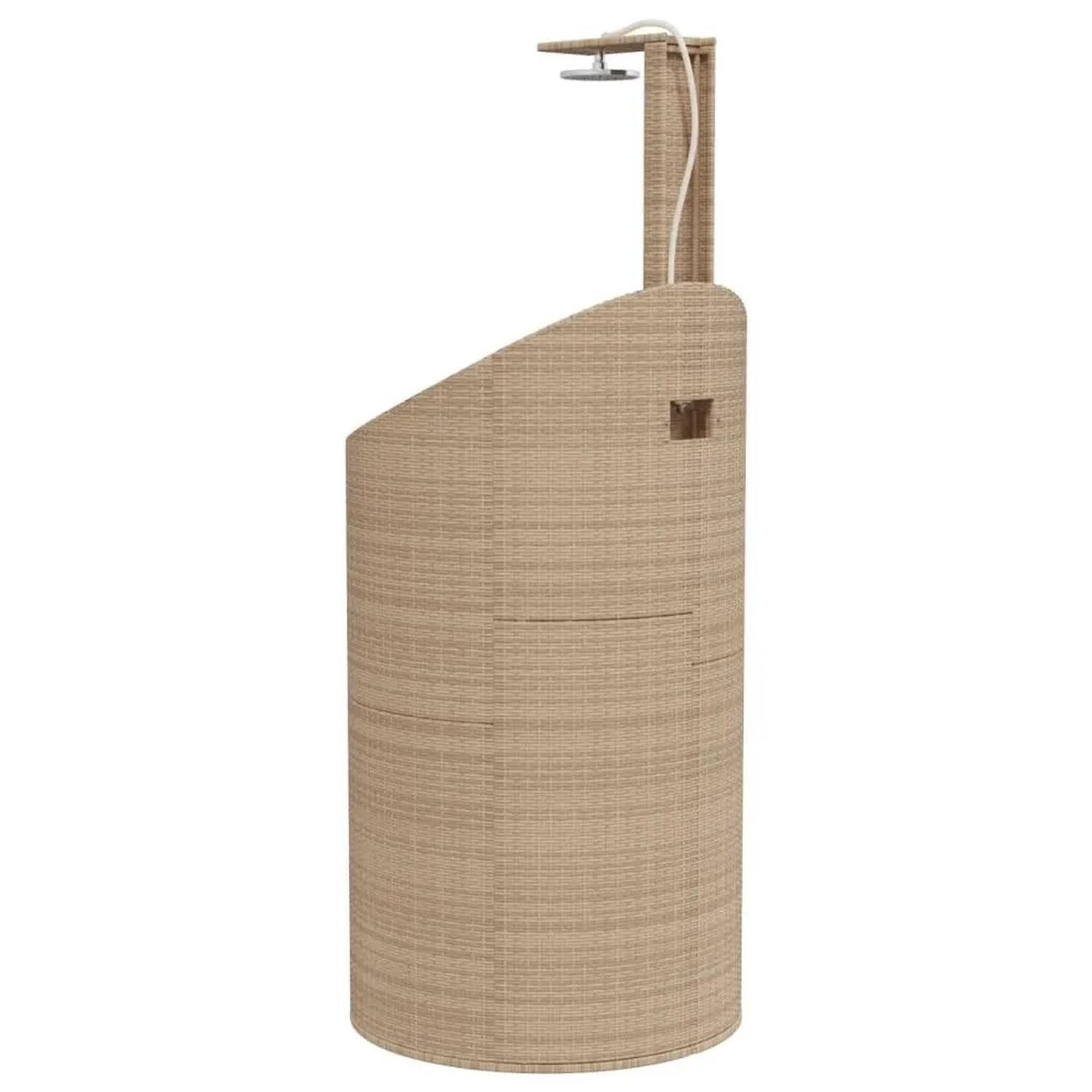 vidaXL Gartendusche Beige 100x100x241,5 cm Poly Rattan Akazienholz 368214_7