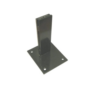 GartenLand Pfostenträger Aufschraubanker, schwarz, 2er Set für Steckzaunpfosten.