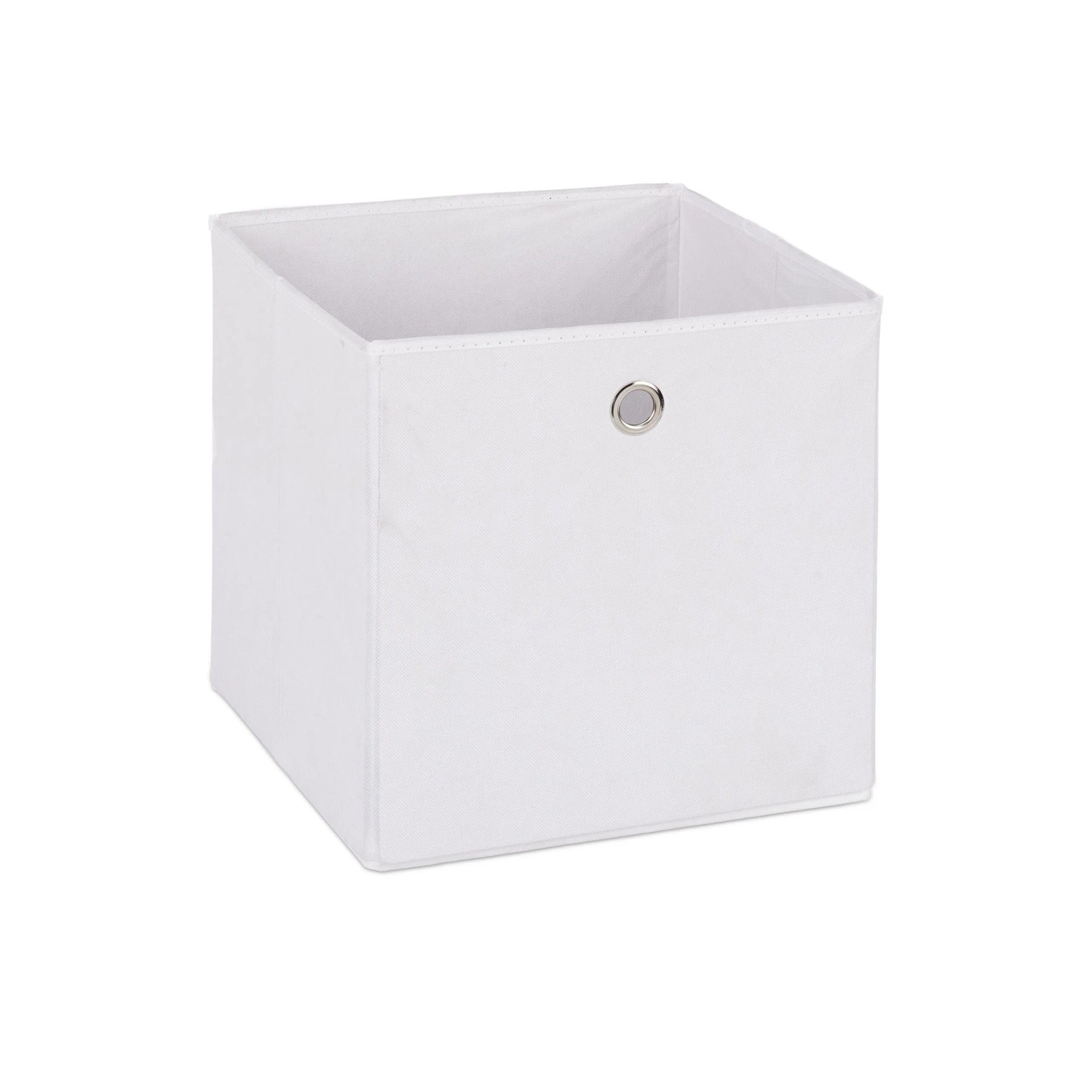 Relaxdays Aufbewahrungsbox im 2er Set Stoff Weiß Faltbar 30 cm x 30 cm x 30 cm 650 g