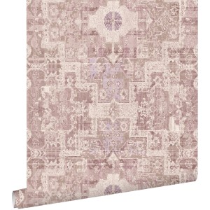 ESTAhome Tapete Orientalisches Kelim Patchwork Helllila 50 X 900 Cm 131363