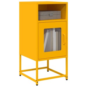 vidaXL Nachttisch Senfgelb 36x39x78 cm Kaltgewalzter Stahl 853413
