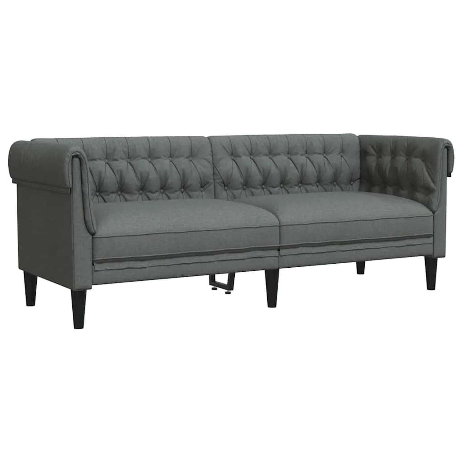 vidaXL Sofa Dunkelgrau 201,5 x 74,5 x 74,5 cm Polyester 42013011