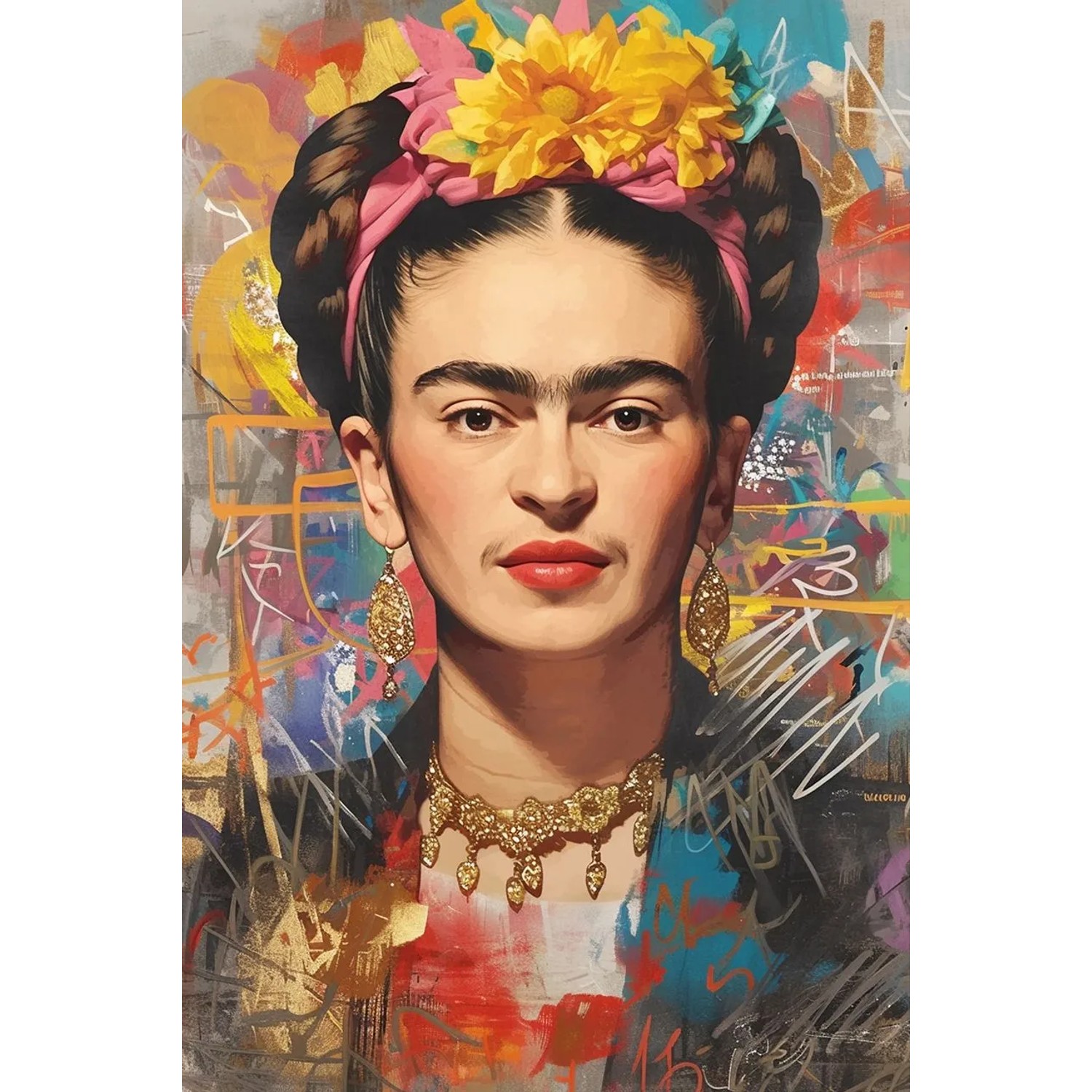 Art Universe Glasbilder Colourful Mexican Flair 80 x 120 cm