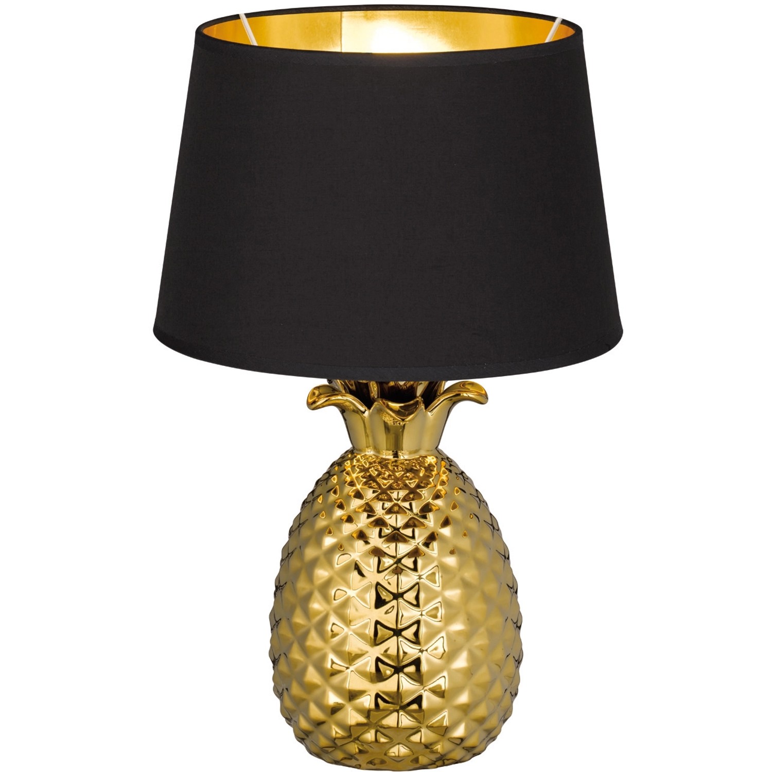 Trio Tischleuchte Pineapple Gold 43 cm x 28 cm x 28 cm günstig online kaufen