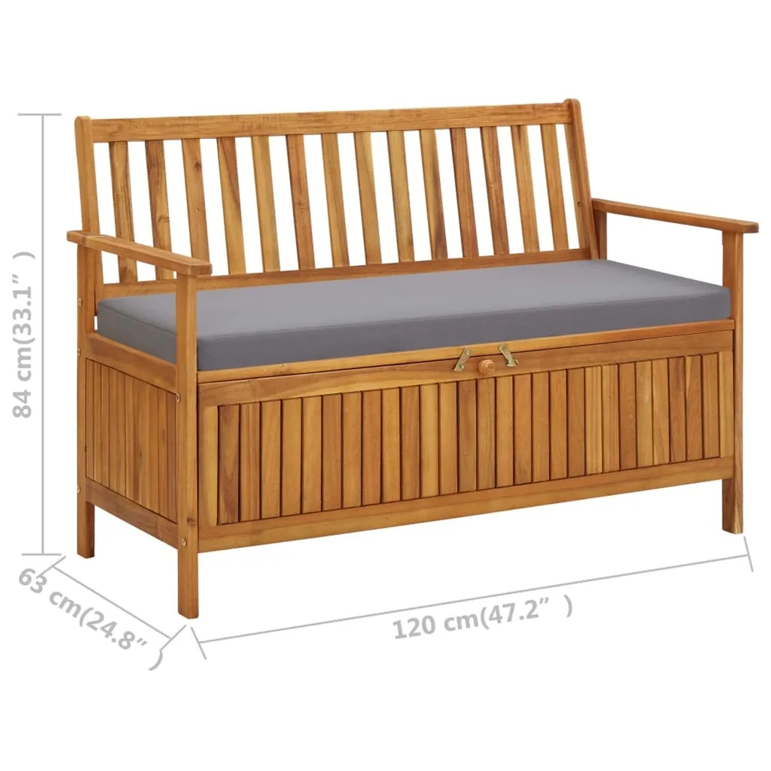 vidaXL Sitzbank mit Stauraum 120 cm Massivholz Akazie kaufen bei OBI