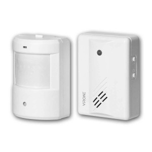 Virone Funk-Durchgangsmelder mit PIR-Sensor, weiß, für Lampen & Leuchten.