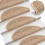 vidaXL Treppenmatten Selbstklebend Sisal-Optik 15 Stk 56x17x3 cm Sand 326867_6