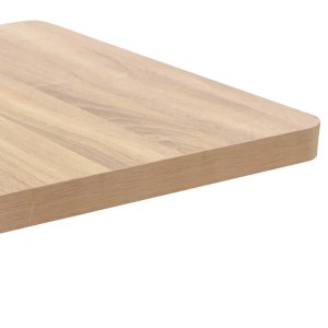 Detailansicht: Hellbraune vidaXL Bistrotischplatte (60x60 cm) aus MDF mit Maserung.