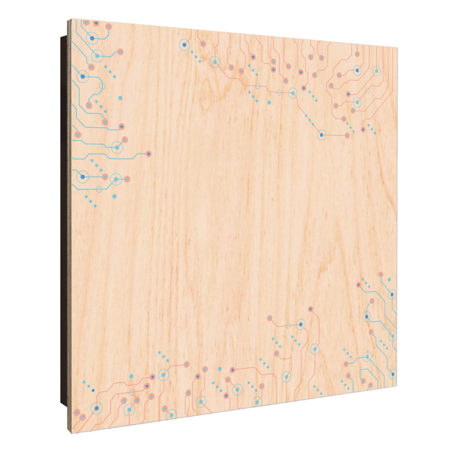 Banjado Schlüsselkasten Holz 30x30cm Schwarz Scharnier Rechts 50 Haken Desi günstig online kaufen