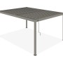 Freistehende, taupefarbene Cazeboo Piana Bioklimatische Pergola 4x3m aus Aluminium.