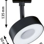 Paulmann Urail LED Schienenspot Circle, 5W, schwarz matt. Spot für 230V Urail Schienensystem.