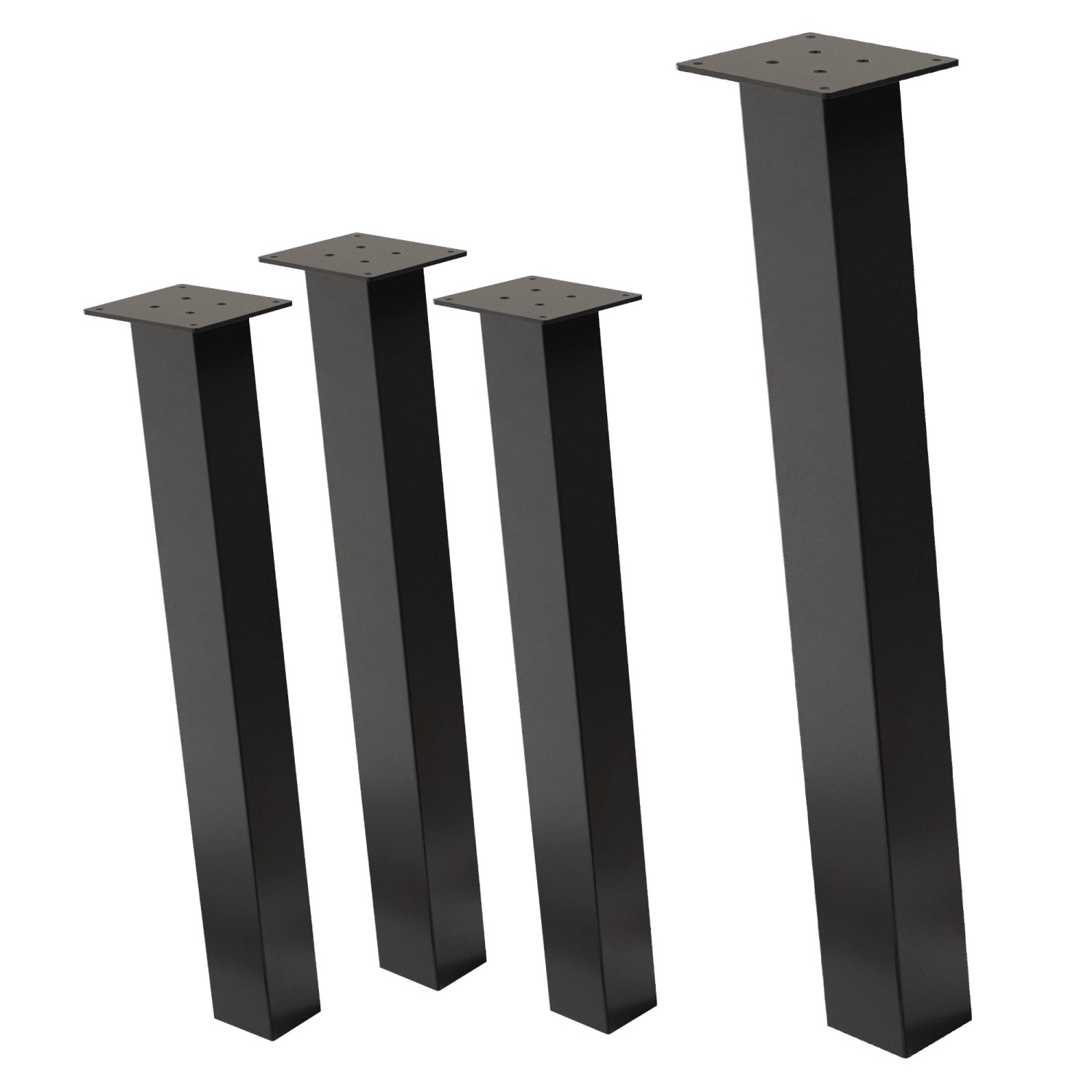 ML-Design Tischbeine 4Er Set I-96GRAD H72 cm Dunkelgrau Stahl 8x8cm