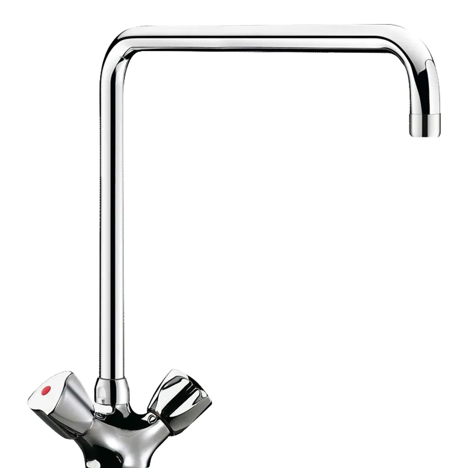 Delabie Zweigriffmischer Einloch-Standmontage 45,/min, schwenkbarer Auslauf L300