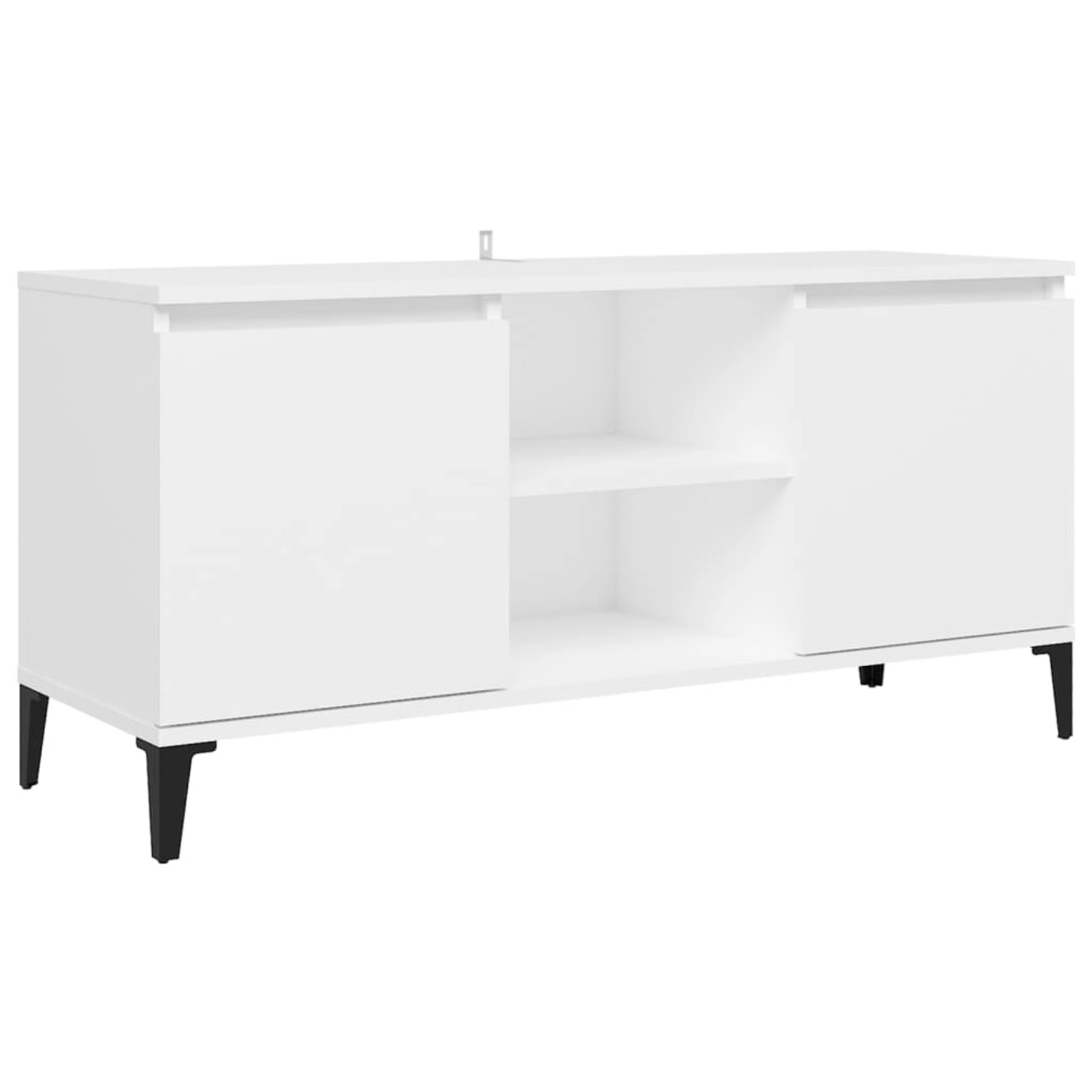 vidaXL TV-Schrank mit Metallbeinen Weiß 103,5x35x50 cm 805968