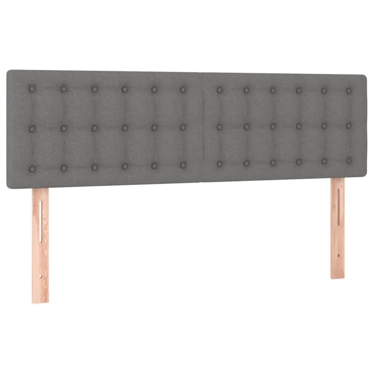 vidaXL Kopfteile 2 Stk Dunkelgrau 72x5x78/88 cm Stoff 346457