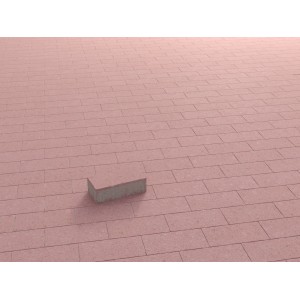 Rechteckiges, rotes Betonpflaster 20x10x6 cm, verlegt als Gehweg.