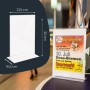 Glasklarer Acryl Tischaufsteller für DIN A4 Hochformat. Stabiler T-Ständer für Infoanzeigen, Menüs und Werbung.