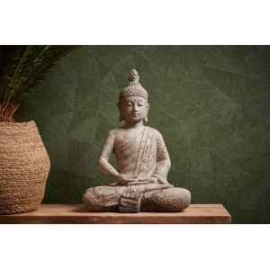 Grüne AS-Creation Vliestapete mit grafischer Struktur, matt und leicht strukturiert.