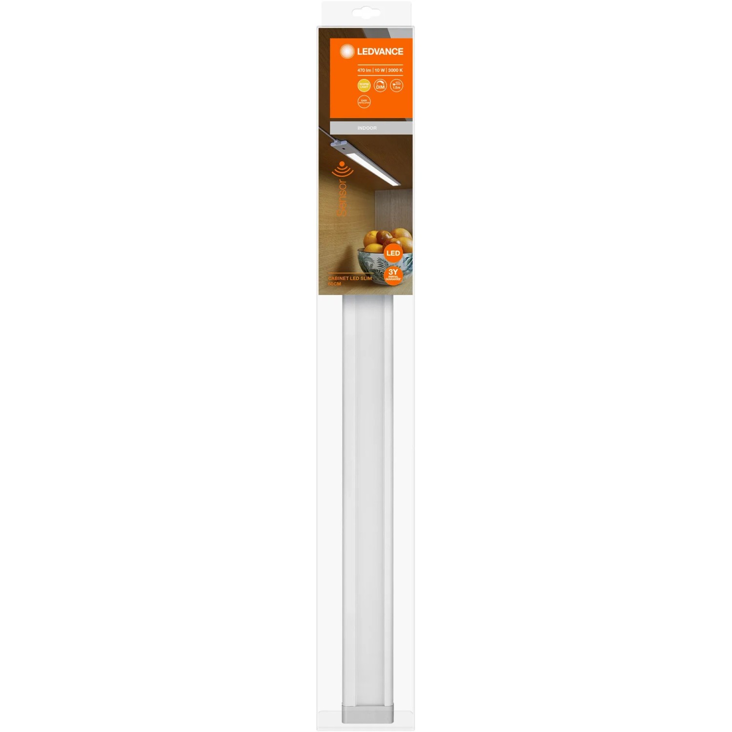 Ledvance LED-Unterbauleuchte Cabinet Slim 50 cm in Verpackung. Schmale LED Lampe für Küchen und Regale.