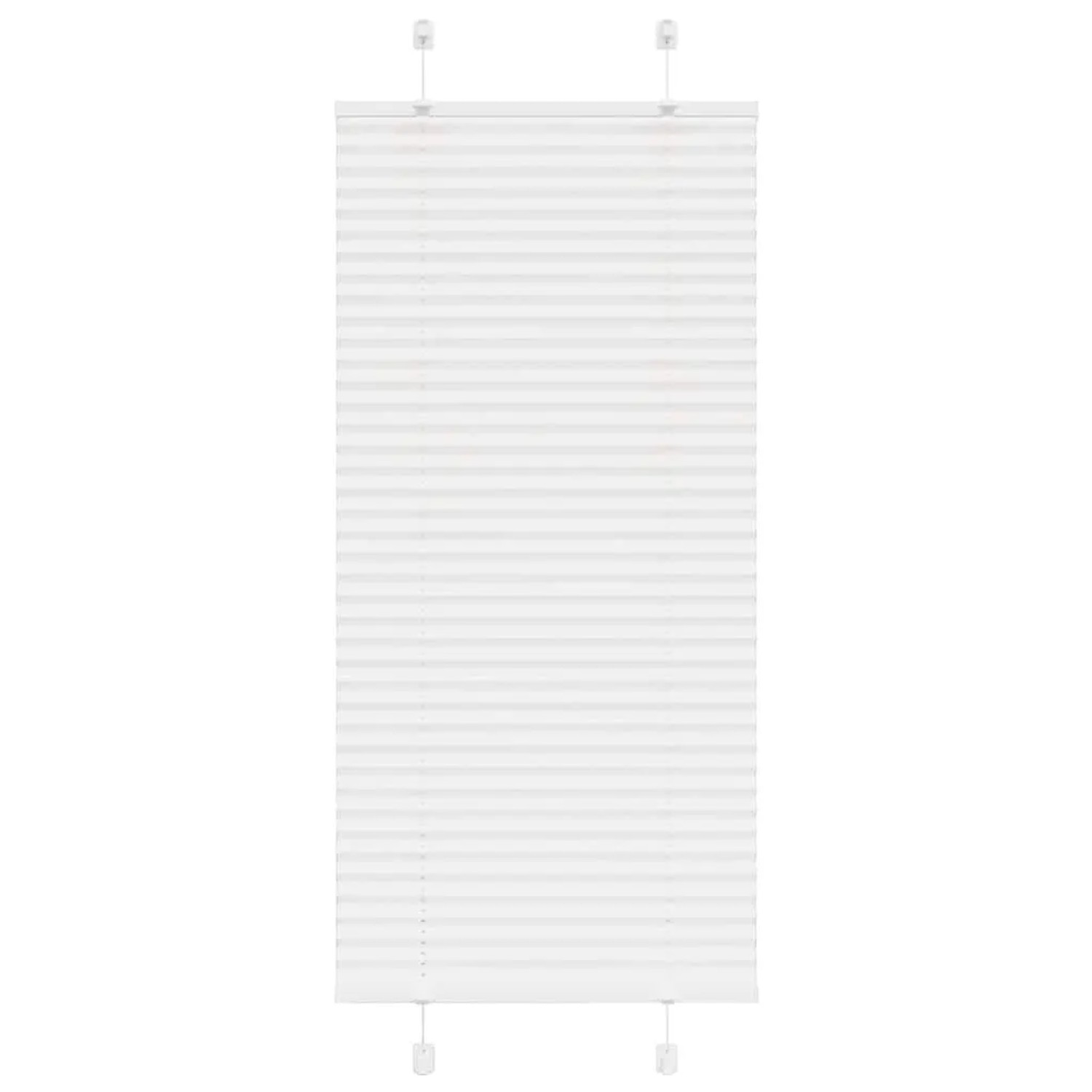 vidaXL Plissee Weiß 55x100 cm Stoffbreite 54,4 cm Polyester 4015474