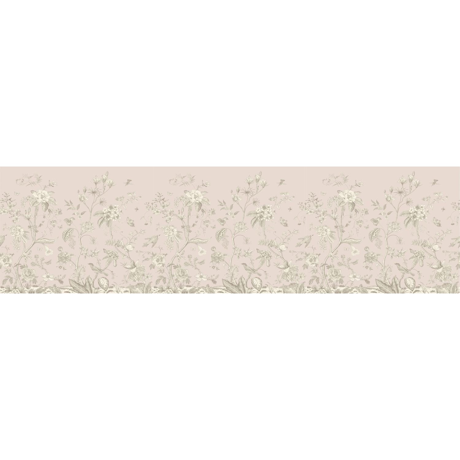 Sanders & Sanders Selbstklebende Tapetenbordüre Blumenmuster Beige 13.8 x 5 günstig online kaufen