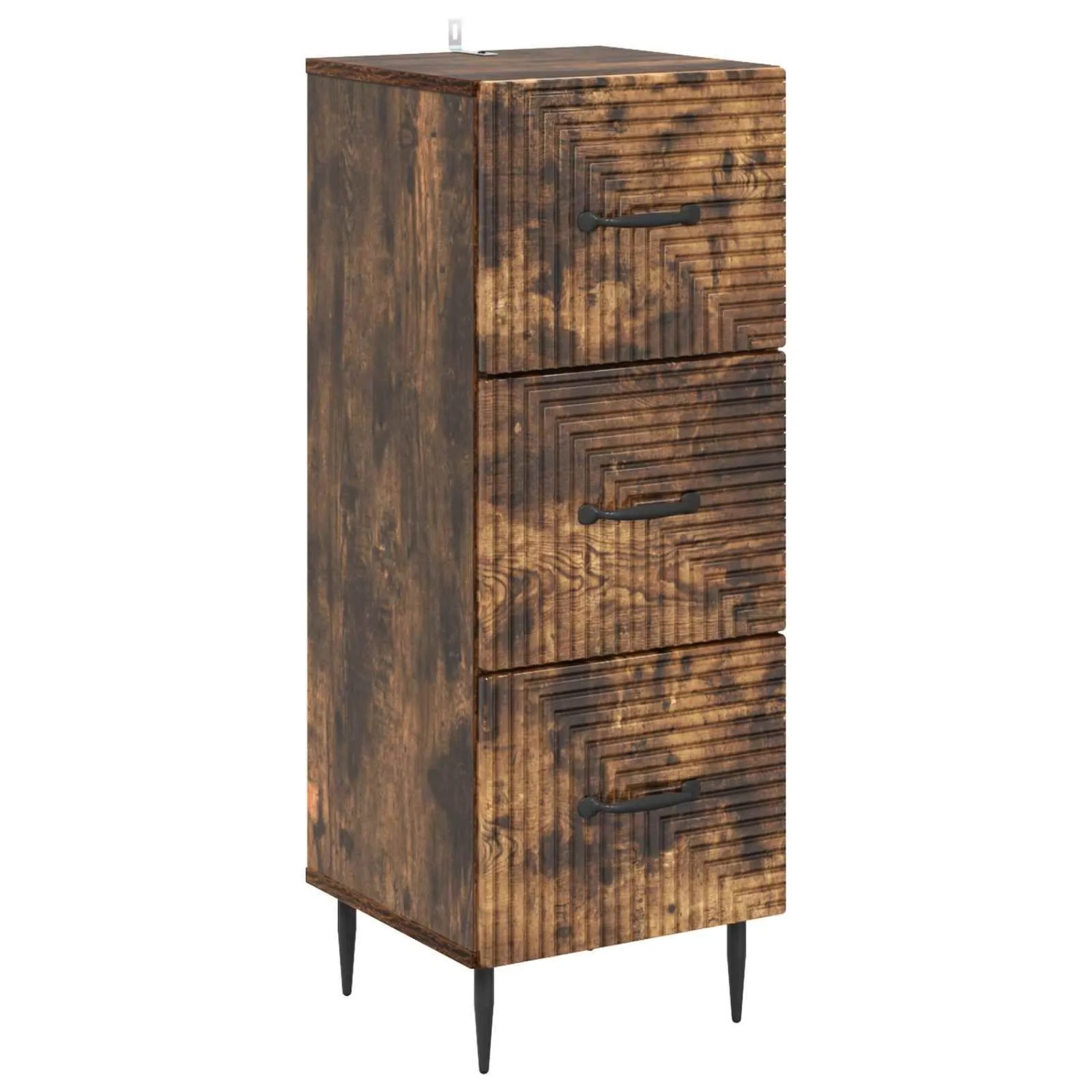 vidaXL Schubladenschrank Geräucherte Eiche 33 x 34,5 x 89,5 cm 894850