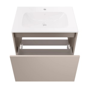 Fackelmann Waschtisch-Set Compact Line, 71 cm, Kaschmir mit offenem Schubfach.