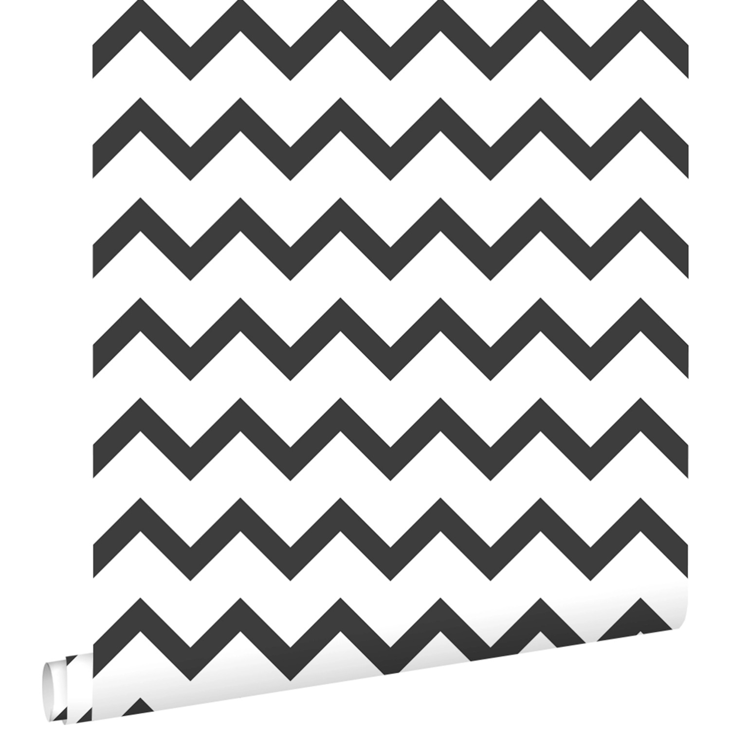 ESTAhome Tapete Zickzack-Motiv Schwarz-Weiß 53 cm x 10.05 m günstig online kaufen
