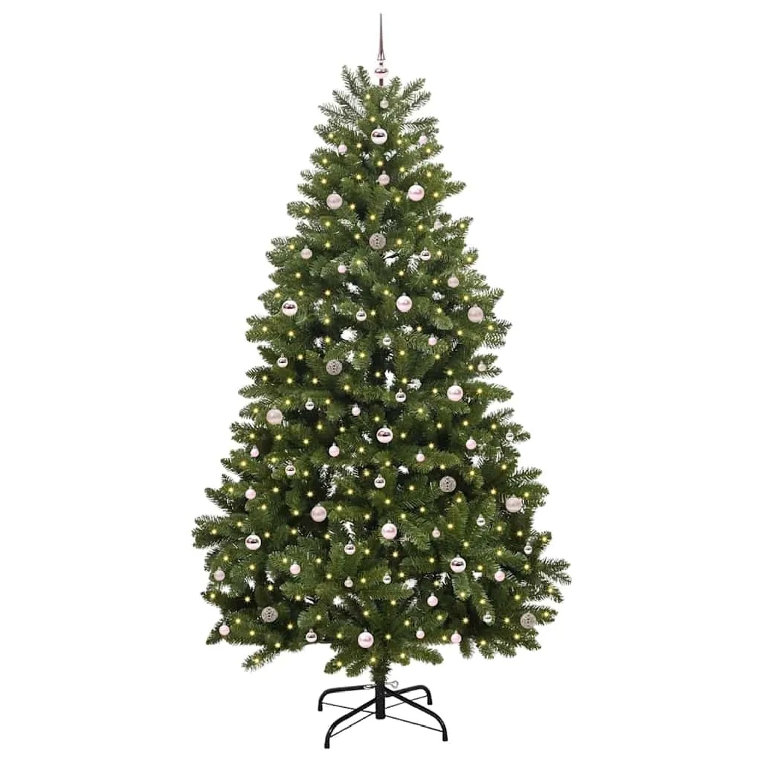vidaXL Künstlicher Weihnachtsbaum Grün 270 cm PVC und Metall 3395714