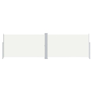 Ausziehbare, creme-farbene furnicato Seitenmarkise, 180x600 cm, für Terrasse und Garten.
