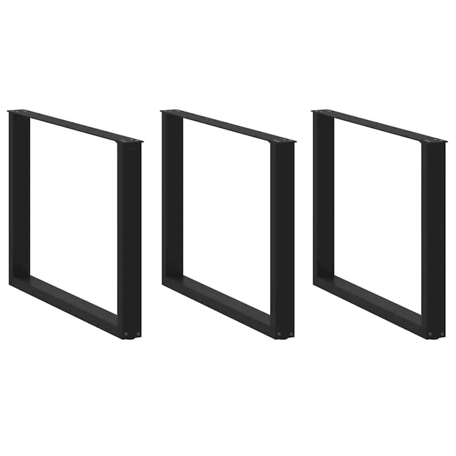 Thumbnail - vidaXL Esstischbeine U-Form 3 Stk Schwarz 100x72-73 cm Stahl 4013212