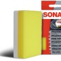 Sonax Applikationsschwamm für Autopflege: Gelb-weißer Schwamm zum Auftragen von Polituren.