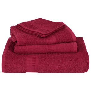 vidaXL 12-Tlg Handtuch-Set Bordeauxrot 360 g/m² 100% Baumwolle 137098