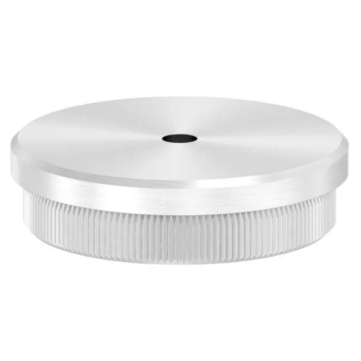 FeNau Einsteckkappe V2A Für Rohr Ø 48,3 mm Wand 2,0 mm Flach Mit Entwässerungsbohrung 5,0 mm