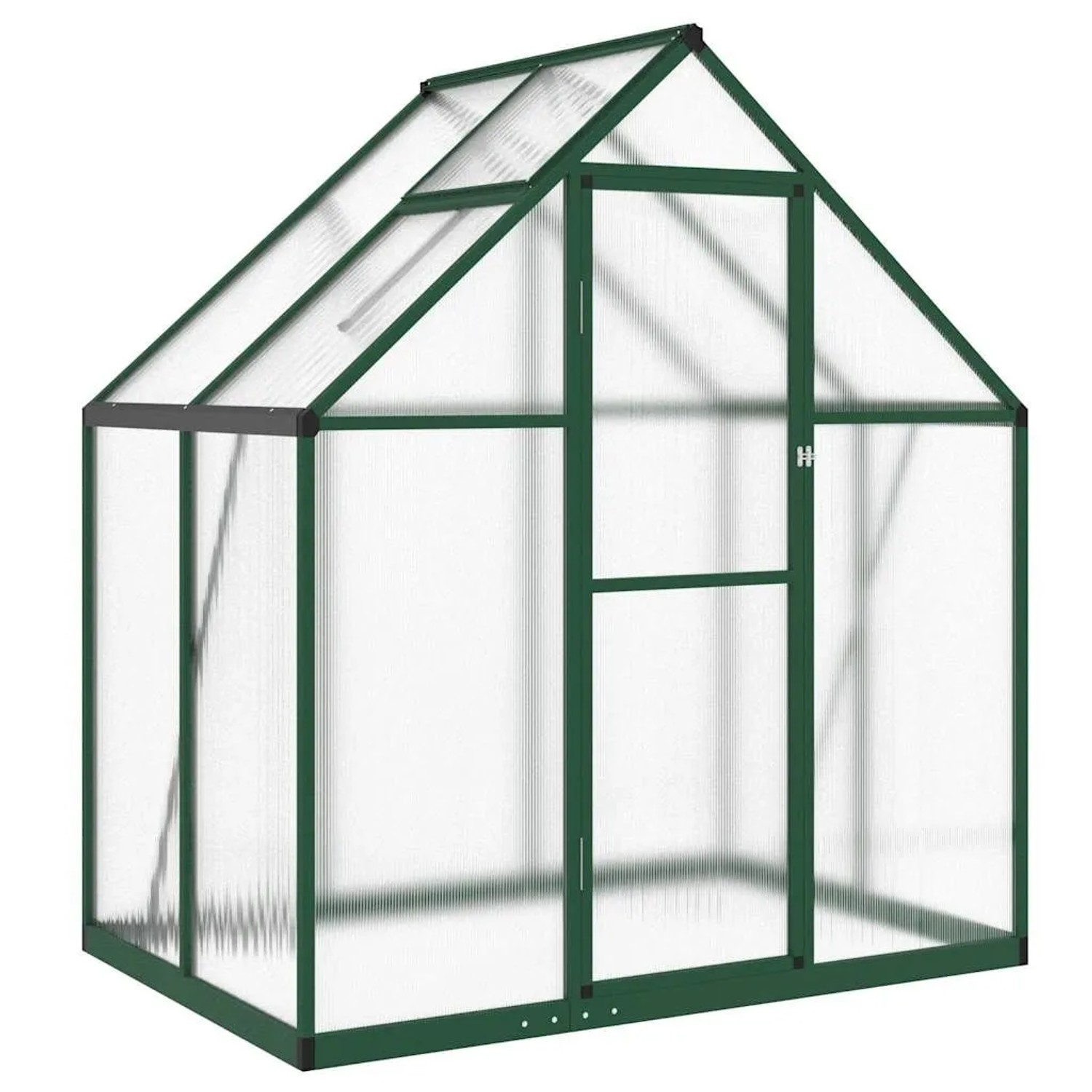 vidaXL Gewächshaus mit Fundamentrahmen Grün 169x114x195 cm Aluminimum 4005823