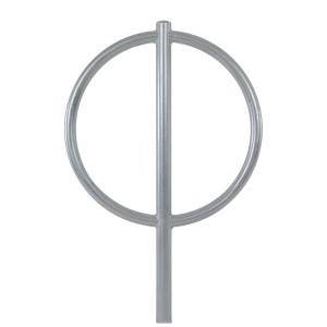 TRUTZHOLM Fahrradanlehnbügel 115x76cm Stahl Feuerverzinkt Durchmesser 60mm Typ O Grau