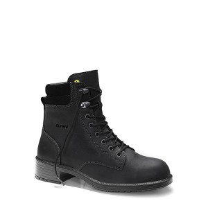 Schwarzer Elten Damen-Sicherheitsschnürstiefel Nikola Mid ESD S2, Größe 39, für Arbeitsschutz.