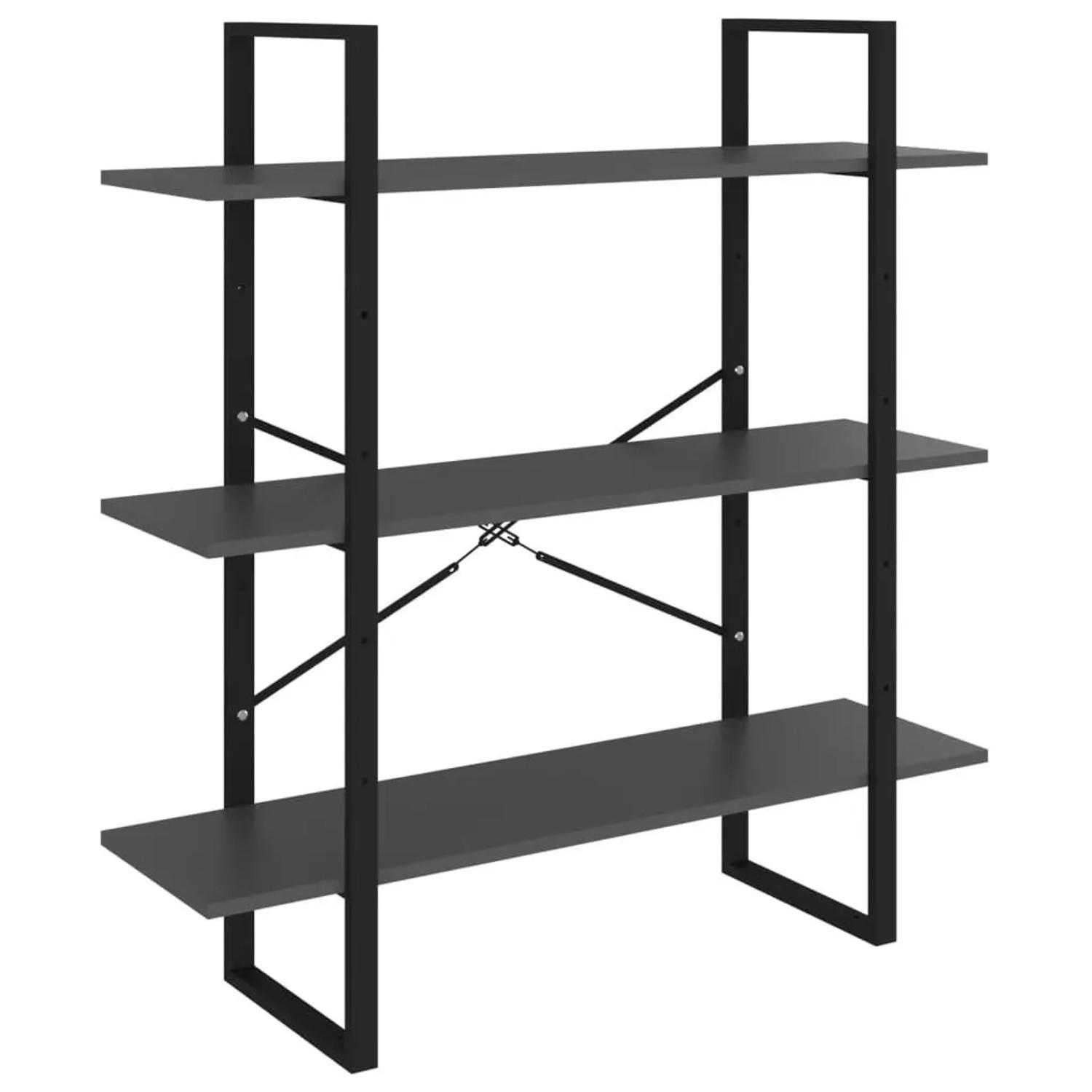 vidaXL Bücherregal Grau 100x30x105 cm Holzwerkstoff 806549