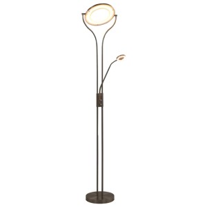 vidaXL Stehlampe 18 W Silbern 180 cm Dimmbar 282415