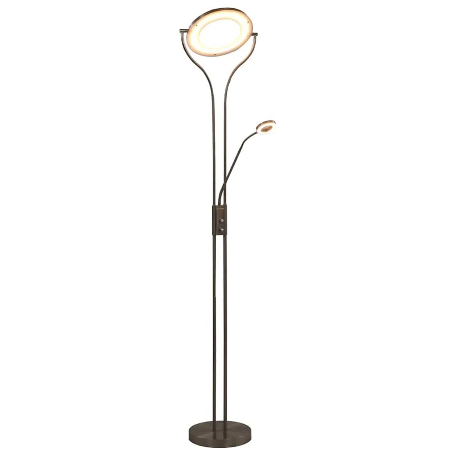 vidaXL Stehlampe 18 W Silbern 180 cm Dimmbar 282415