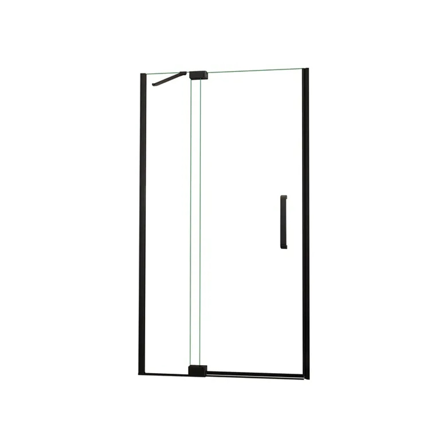 Duschparadies Duschtür Nischentür 90 x 195 cm Drehtür 8mm Nano Glas Duschabtrennung Duschwand Schwarzrahmen