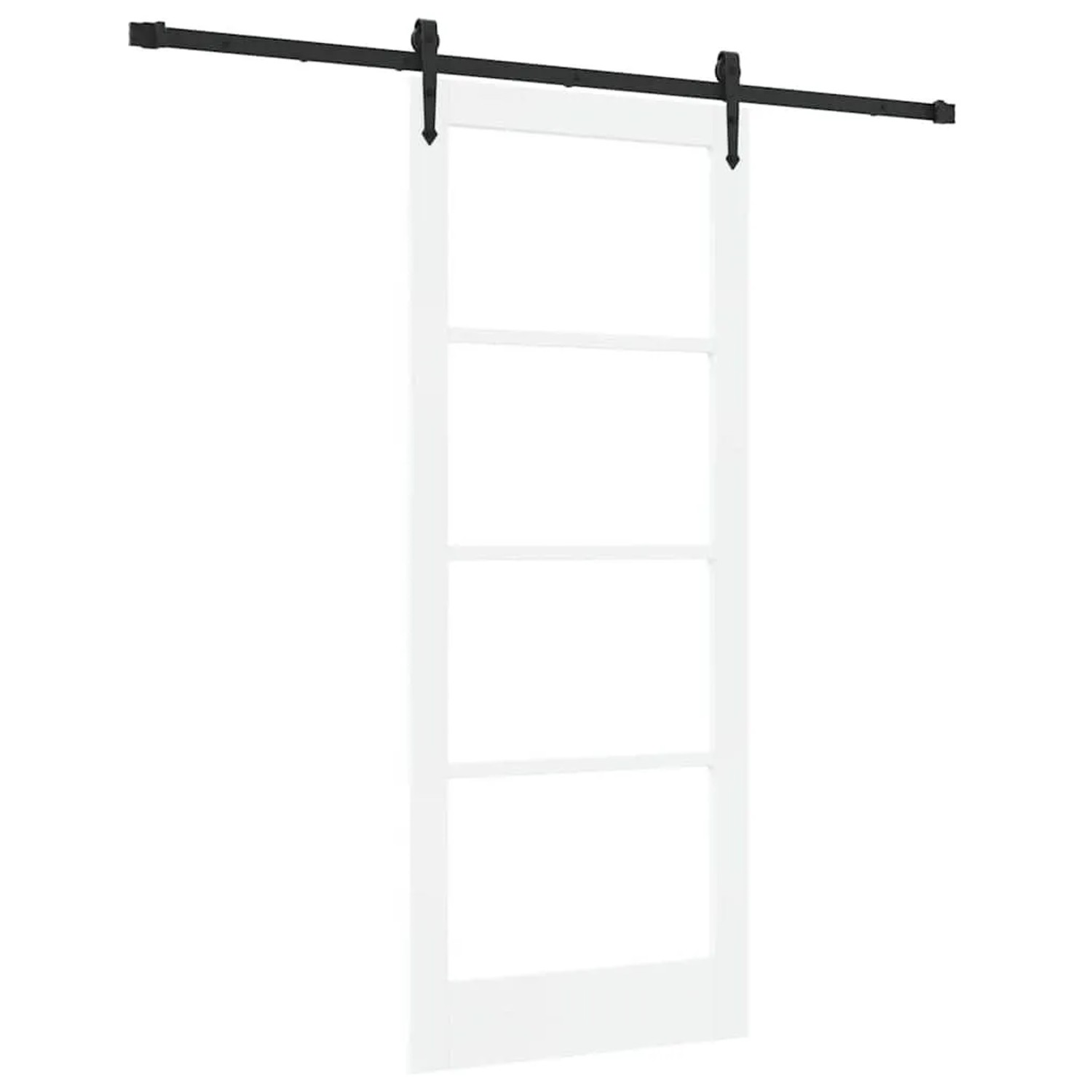 vidaXL Schiebetür Weiß und Schwarz 83 x 202 cm 3332390