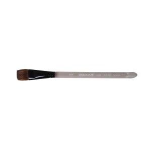 Daler-Rowney Aquarellpinsel, flach, Pony-Synthetik-Mischung, Größe 3/4. Ideal für Aquarellmalerei.