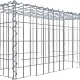 Gabiona Anbaukorb Typ 3, 40x80x30 cm, Maschenweite 5x10 cm, aus verzinktem Drahtgitter.