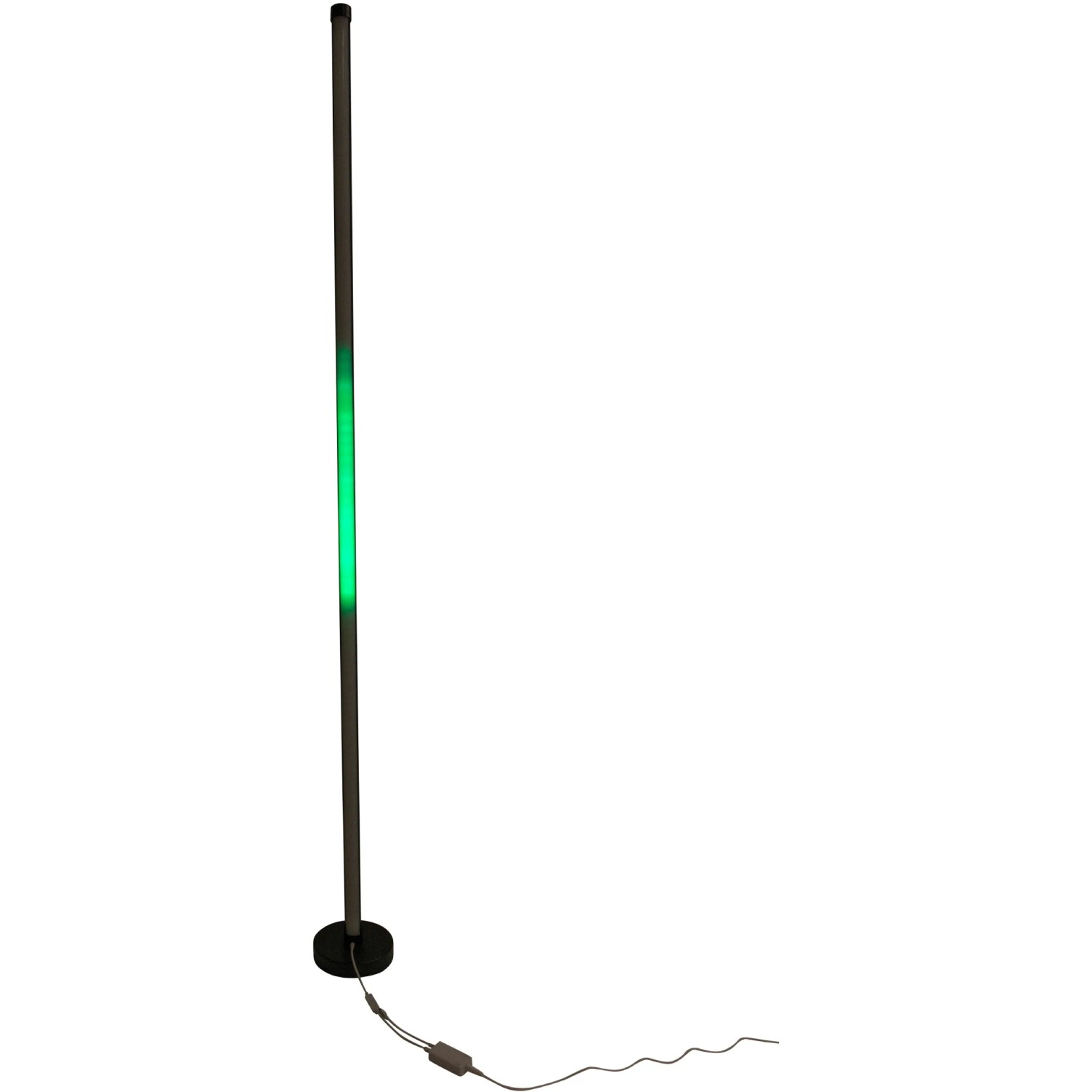 Schwarze Näve LED-Stehleuchte Digital Motion Light, 150 cm, mit grüner Beleuchtung.