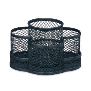 Relaxdays Stiftehalter Stahl Anthrazit Drehbar 7 Fächer 10,5 cm x 16 cm x 17 cm