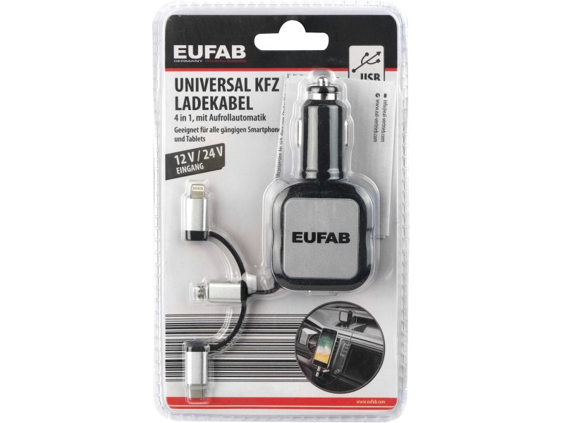 KFZ 019010: KFZ - USB-Ladebuchse, 12 - 24V, 2x 5V - 2,1A, Aufbau bei  reichelt elektronik